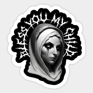 Demonic Nun (White Version) Sticker